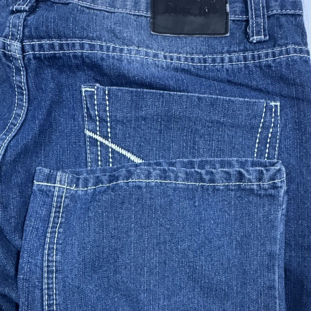 Blue Tab Men's Blue Medium Wash Denim Jeans Straight Regular Fit 5-Pocket